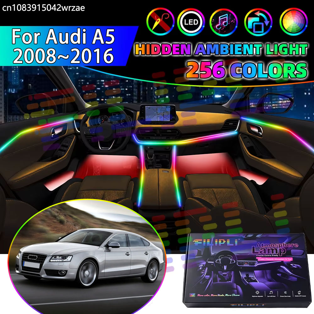 Led Ambient Interior Car Lights App Control - Voor Audi A5 2008~2016 8T 8F
