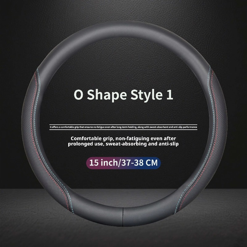 Car Steering Wheel Cover Anti Slip Breathable - Universele stuurhoes van nappaleer, 37-38 cm,