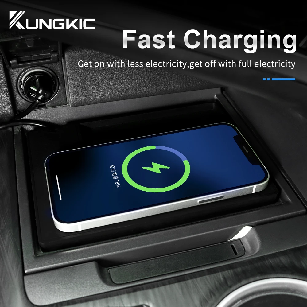 Wireless Car Charger Mount Fast Charging - Draadloze autolader voor Toyota Camry 70