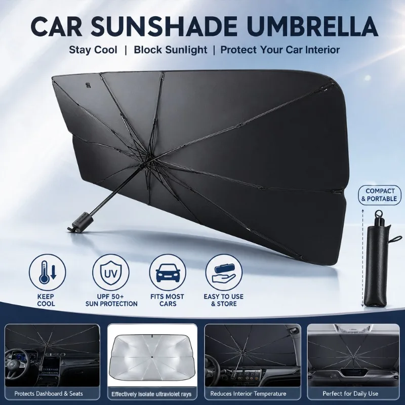 Car Sunshade Windshield Umbrella Foldable - Auto Voorruit Zonnescherm Paraplu Opvouwbare Zonnescherm