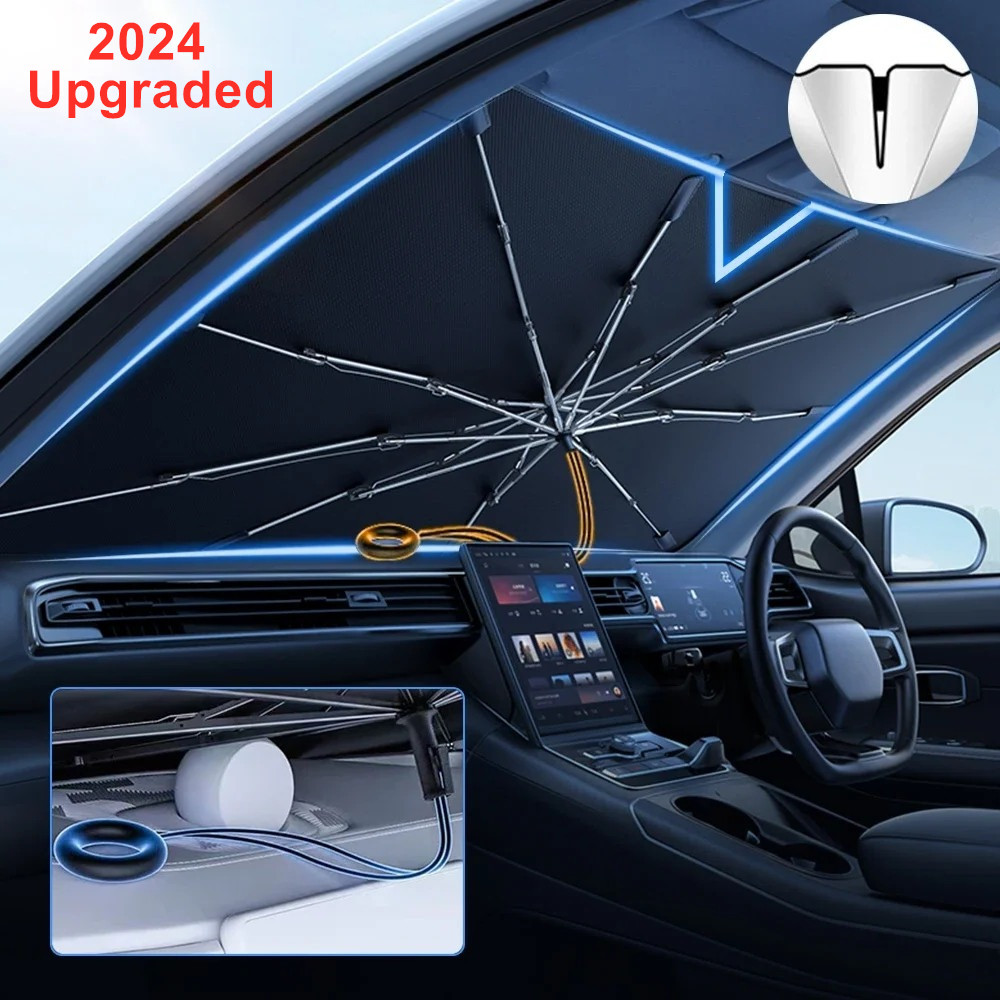 Nieuwe Verbeterde Auto Voorrui - Car Sunshade Windshield Umbrella Foldable recensie en prijs
