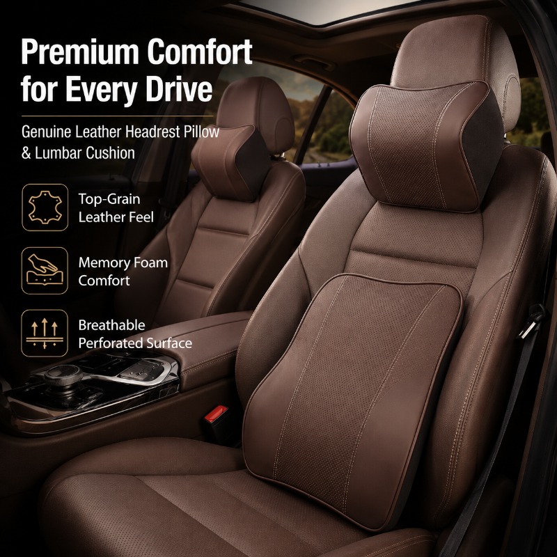Memory Foam auto nekkussen len - Memory Foam Car Neck Pillow Lumbar Support recensie en prijs