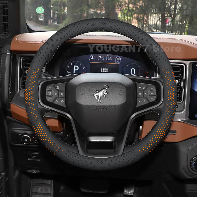 Lederen stuurwielhoes voor For - Car Steering Wheel Cover Anti Slip Breathable recensie en prijs
