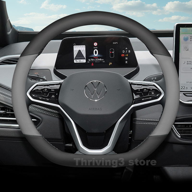 Lederen auto stuurwielhoes voo - Car Steering Wheel Cover Anti Slip Breathable recensie en prijs