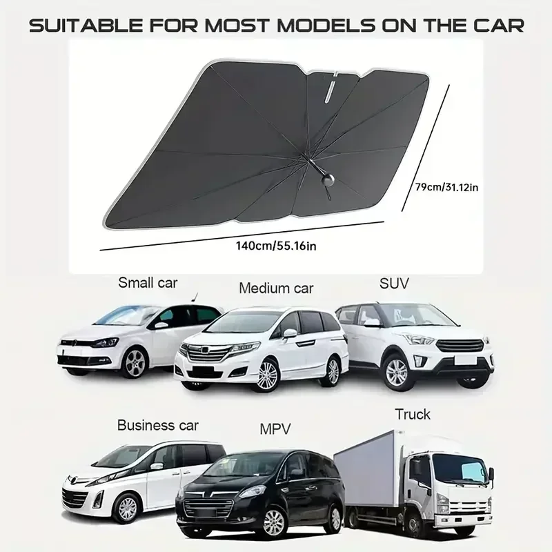 Autozonnescherm, windscherm, p - Car Sunshade Windshield Umbrella Foldable recensie en prijs