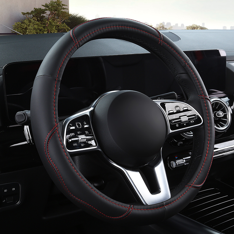 Auto antislip lederen stuurhoe - Car Steering Wheel Cover Anti Slip Breathable recensie en prijs