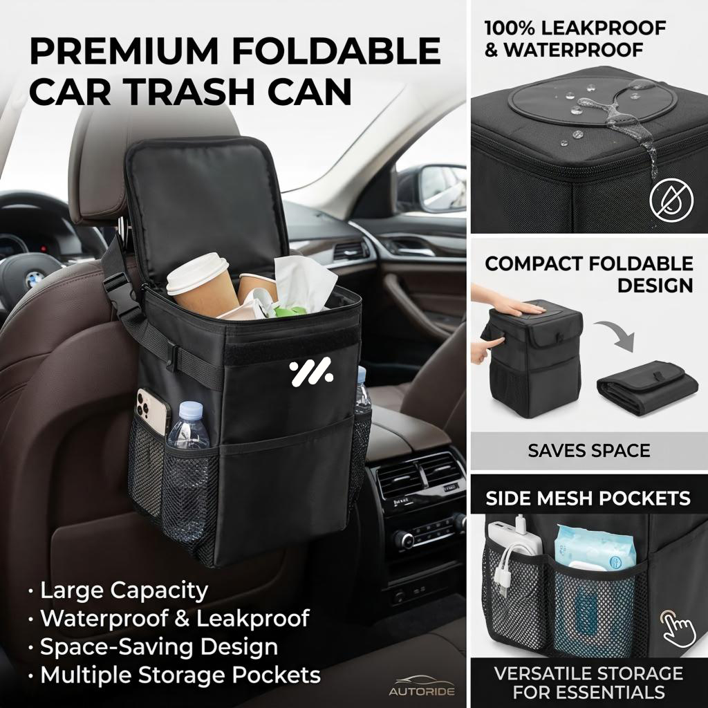 Waterdichte opbergzak voor de  - Waterproof Car Trash Can With Lid recensie en prijs