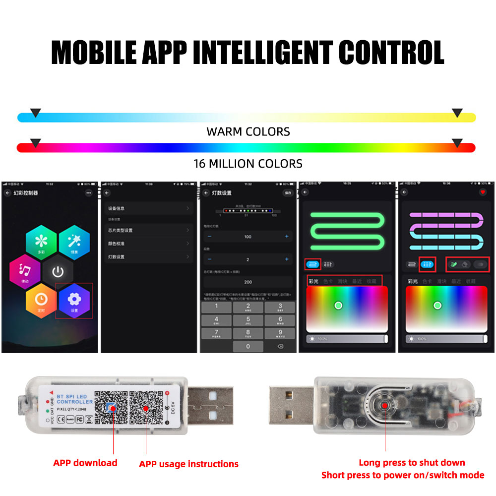 1/2in1 110cm 140cm Acryl Inter - Led Ambient Interior Car Lights App Control recensie en prijs