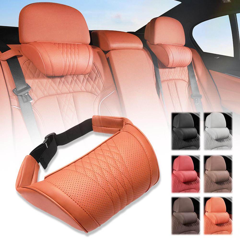 Luxe lederen hoofdsteun voor i - Memory Foam Car Neck Pillow Lumbar Support recensie en prijs