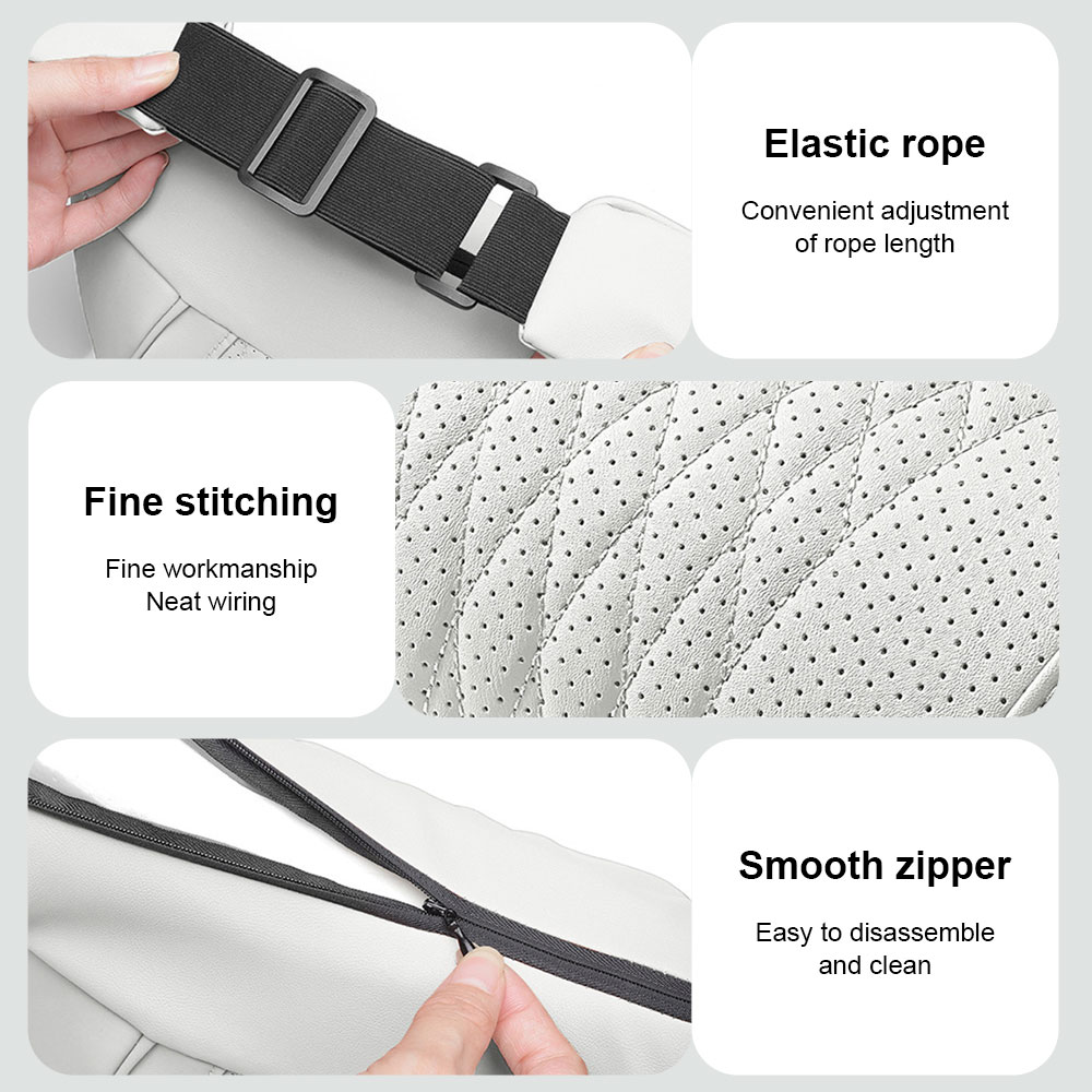 Ademend lederen hoofdsteun met - Memory Foam Car Neck Pillow Lumbar Support recensie en prijs