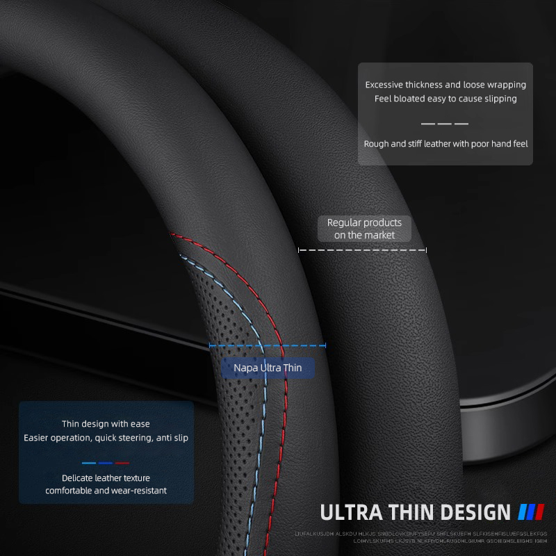 1 Stuks Napa Lederen Auto Stuu - Car Steering Wheel Cover Anti Slip Breathable recensie en prijs